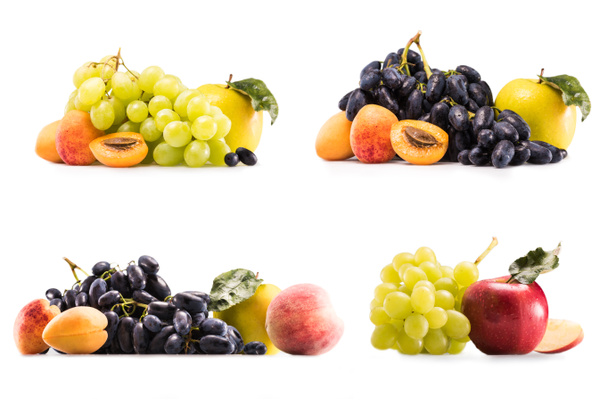 collage with various fresh fruits - Foto, immagini