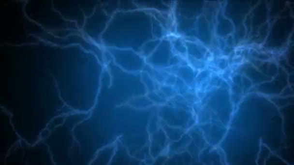 4 k absztrakt jelenlegi villám, a mágneses energiát, ionok részecskék tűzijáték. - Felvétel, videó