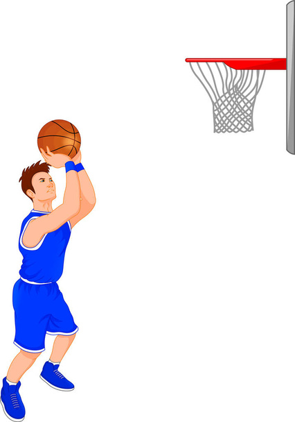 Niño jugador de baloncesto
 - Vector, Imagen