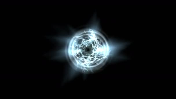 4 k streszczenie moc Magiczna Kula energii tunelu, błyskawica magnetyczno fajerwerk - Materiał filmowy, wideo