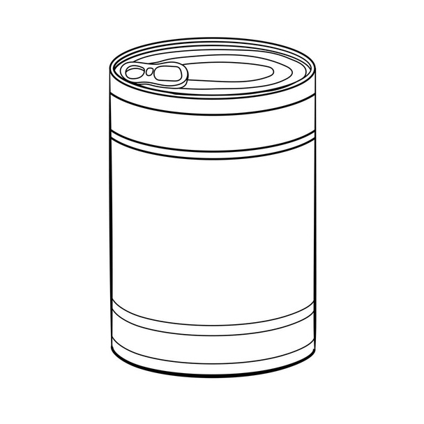 Hand Zeichnung Lebensmittel Dose-Vektor Illustration - Vektor, Bild