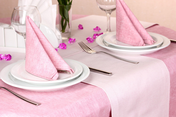 Elegant table setting in restaurant - Valokuva, kuva