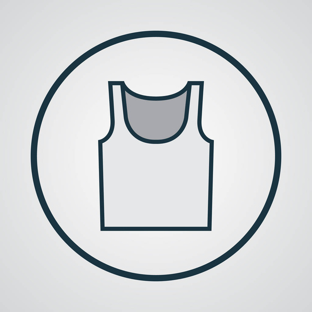 Singlet Colorful Outline Symbol. Premium Quality Isolated Underwear Element In Trendy Style. - Vector, Image