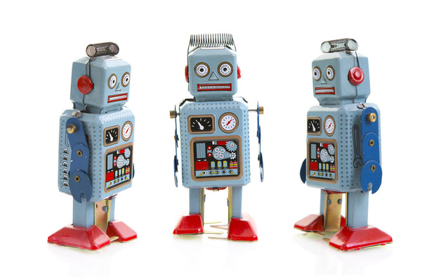Three Retro Tin Robots - Photo, Image