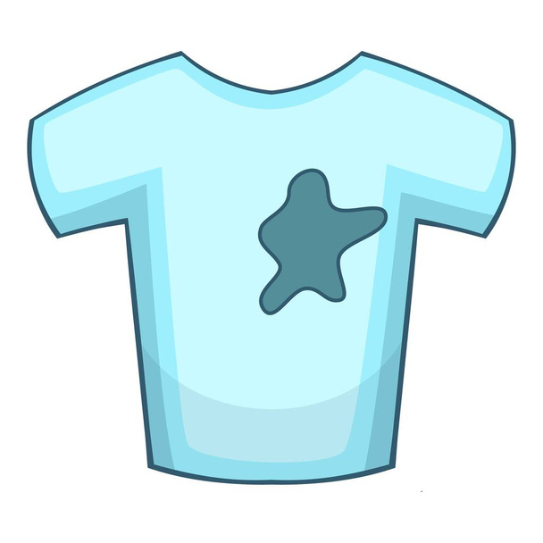 Stains on t-shirt icon, cartoon style - Vector, Imagen