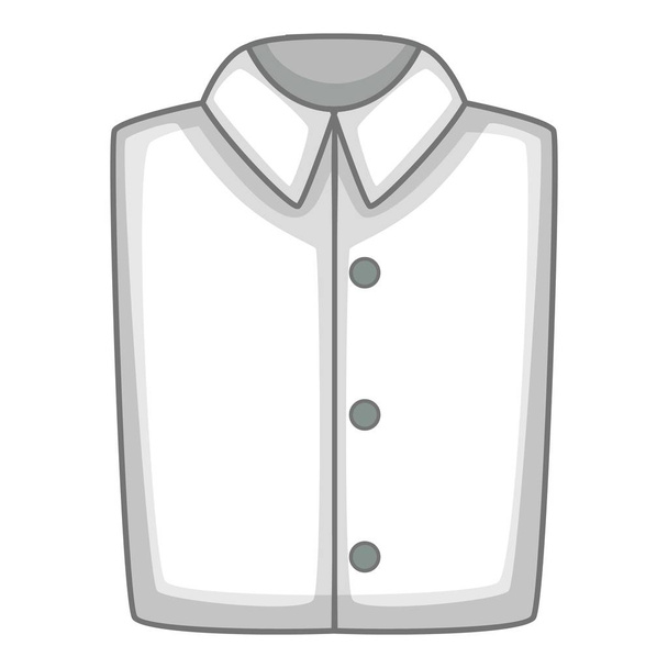White folded shirt icon, cartoon style - Vector, Imagen