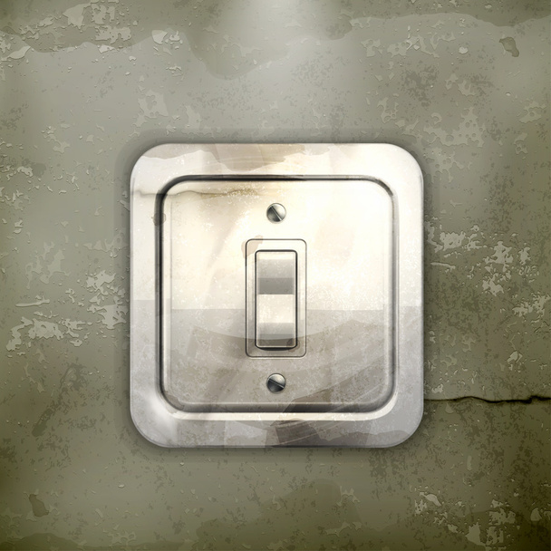 Light switch, old-style - Vetor, Imagem