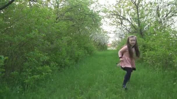 The little girl is running - Materiał filmowy, wideo