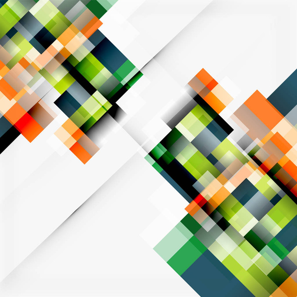 Fondo de diseño de plantilla de bloques abstractos, formas geométricas simples en blanco, líneas rectas y rectángulos
 - Vector, Imagen