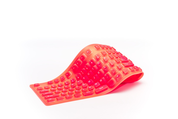 Magenta flexible keyboard - Foto, afbeelding