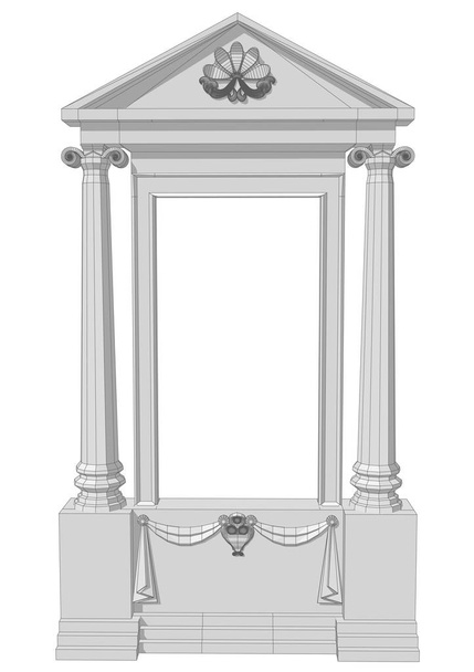 Window aperture with columns - Vektor, obrázek