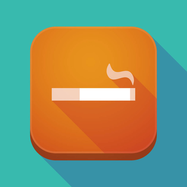 Botón de aplicación de sombra larga con un cigarrillo
 - Vector, imagen