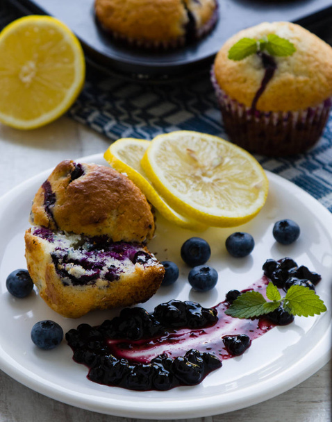 Muffin ai mirtilli freschi
 - Foto, immagini