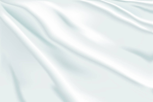 Background of white flowing fabric - Vector, Image