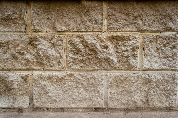 Facade of building, stone wall background - 写真・画像