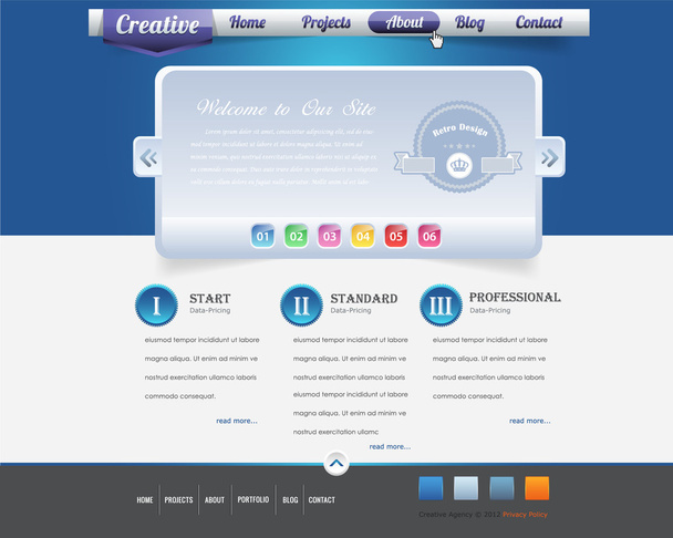 Business Style Website design vector elements - Vector, imagen
