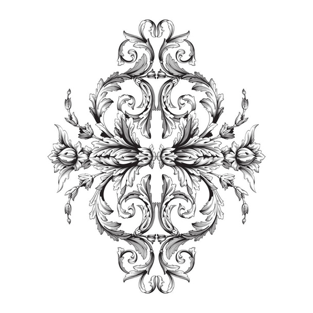 Винтажный вектор орнамента барокко
 - Вектор,изображение