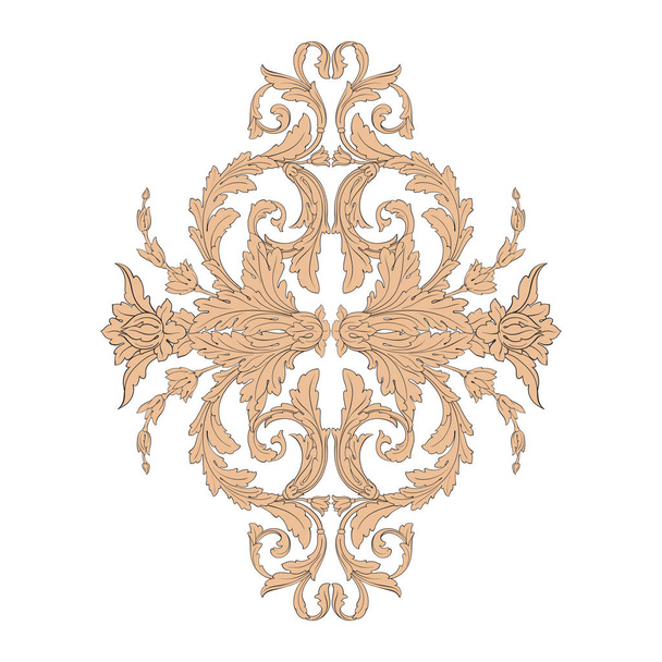 Vintage baroque ornament vector - Vector, Image
