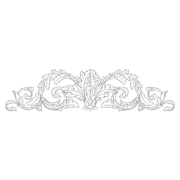 Vintage baroque ornament vector - Vector, Image