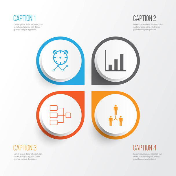 Authority Icons Set. Collection Of Group Organization, System Structure, Reminder And Other Elements. Also Includes Symbols Such As Graph, Connection, Cooperation. - Vector, Image