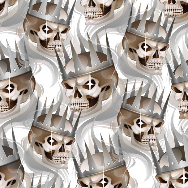 Skull in the crown - Vector, Image