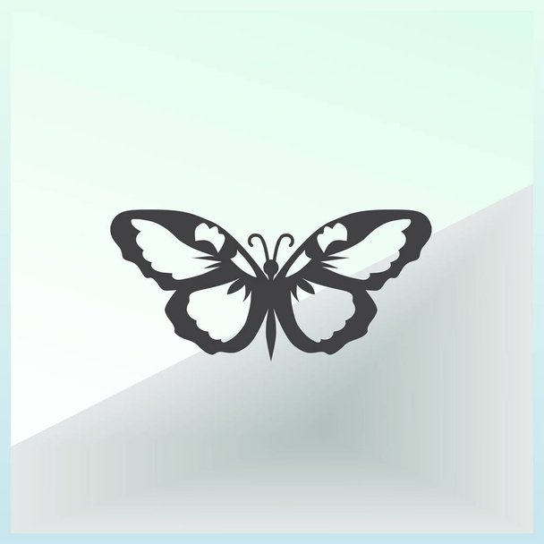 Иконка вектора бабочки
 - Вектор,изображение