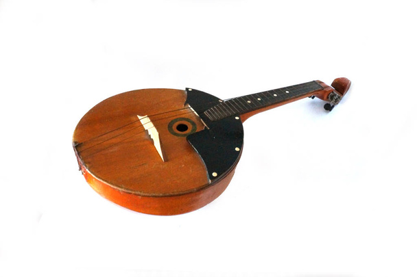 Domra instrument de musique folklorique isolé sur blanc
 - Photo, image