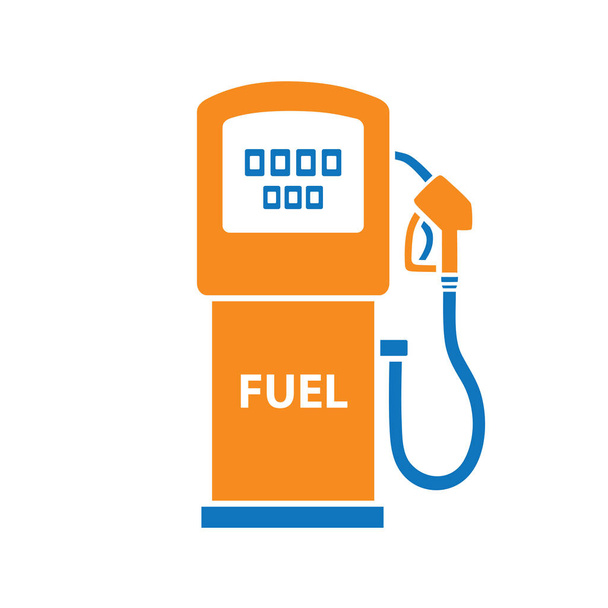 Benzínové palivové čerpadlo, samostatný. Plyn nebo Benzinové čerpací stanice. - Vektor, obrázek