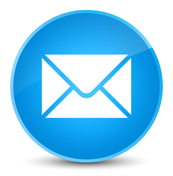 Email icon elegant cyan blue round button - Photo, image