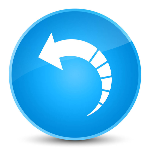 Back arrow icon elegant cyan blue round button - Foto, immagini