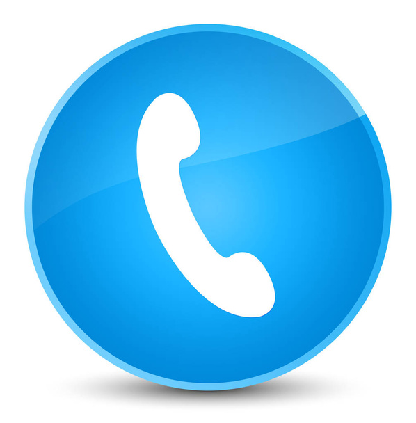 icône du téléphone élégant bouton rond bleu cyan
 - Photo, image