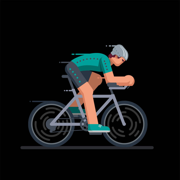 Cyclist in road bicycle racing. - Vector, Image