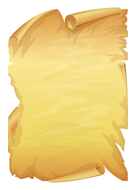 Большой золотой свиток пергамента
 - Вектор,изображение