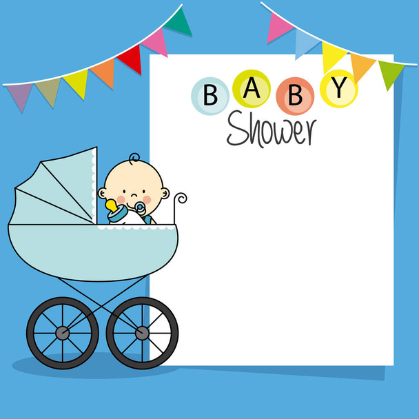 baby shower card - Vektor, kép