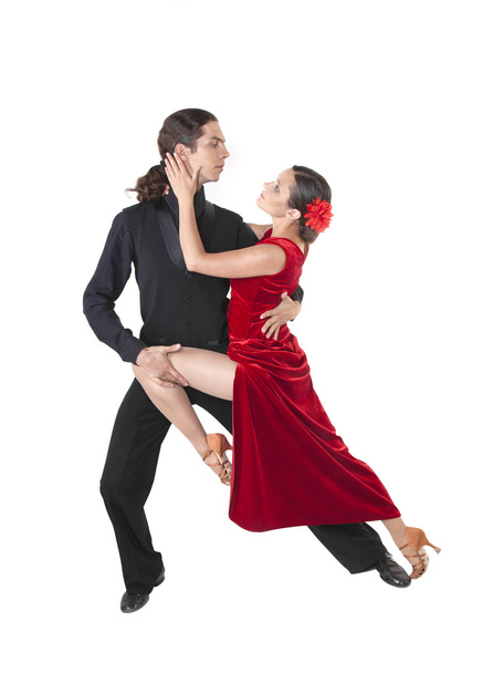Young couple dancing tango - Φωτογραφία, εικόνα