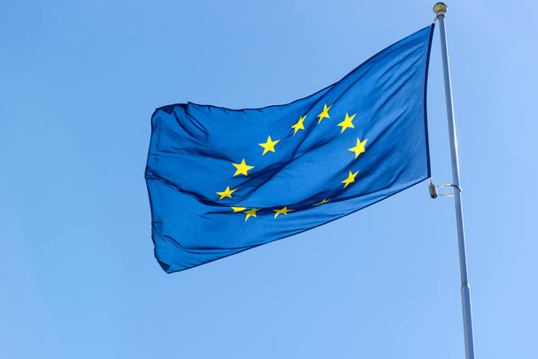 EU flag in Brussels - Foto, Imagen