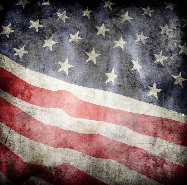 grunge amerykańska flaga - Zdjęcie, obraz