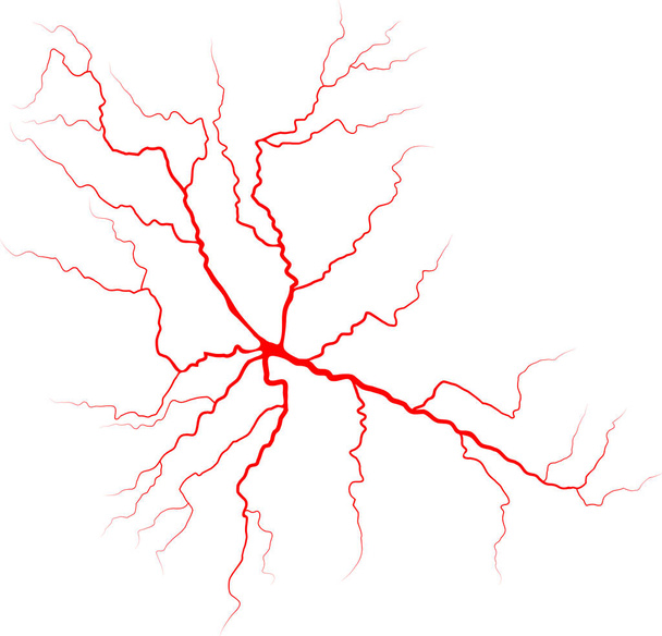 静脈の血液システムのベクトル シンボル アイコンのデザイン。美しい illustrat - ベクター画像