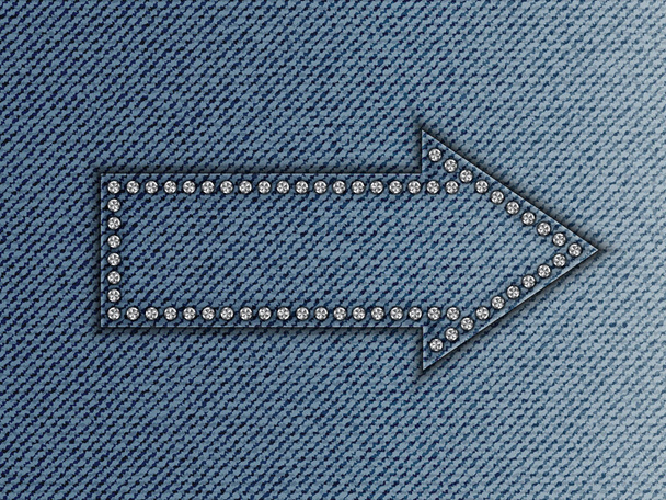 Blue jeans arrow - Vector, Image