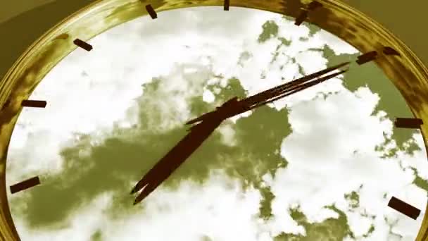 Orologio 4k in timelapse & sfondo nuvola volante veloce, guardare nel tempo
. - Filmati, video