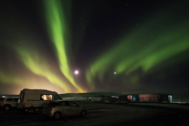 Aurora Borealis Pingvellir Milli Parkı'nda, South Iceland - Fotoğraf, Görsel