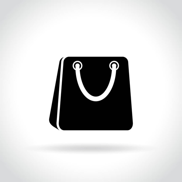 icône sac à provisions sur fond blanc - Vecteur, image