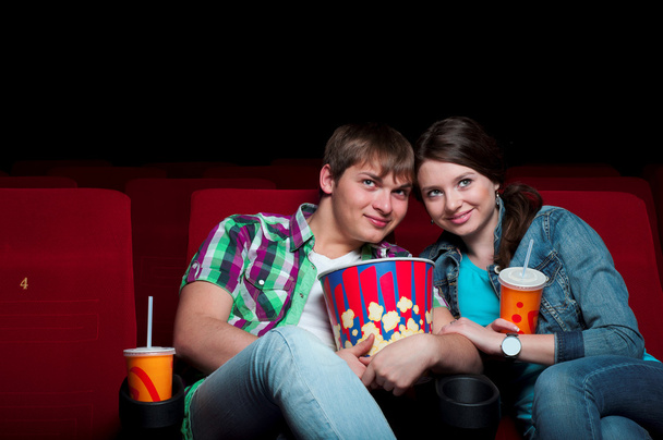 Couple in cinema - Foto, afbeelding