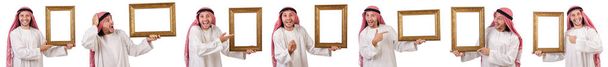 Árabe con marco de imagen en blanco - Foto, imagen