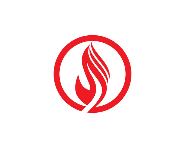 Fuego llama naturaleza logotipo y símbolos iconos plantilla - Vector, imagen