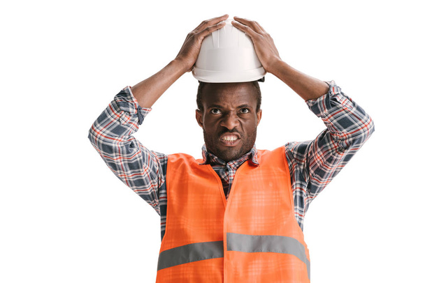 construction worker in hardhat - Фото, изображение
