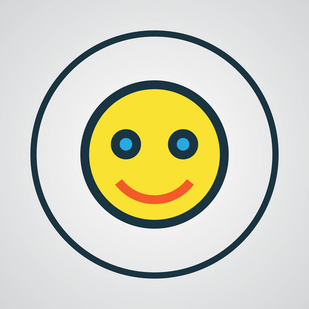 Simbolo di contorno colorato Emoji. Elemento sorriso isolato di qualità premium in stile trendy
. - Vettoriali, immagini