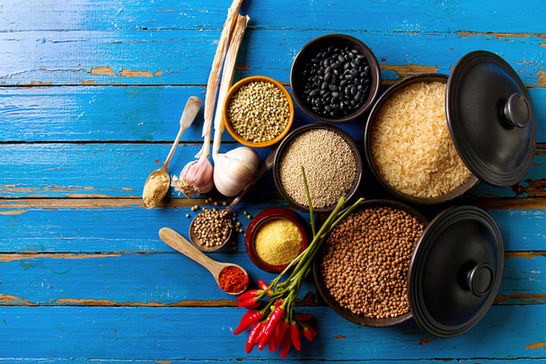 Beautiful Tasty Appetizing Ingredients Spices Grocery for Cooking - Photo, Image