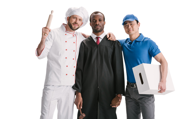 judge, chef and courier - Photo, Image