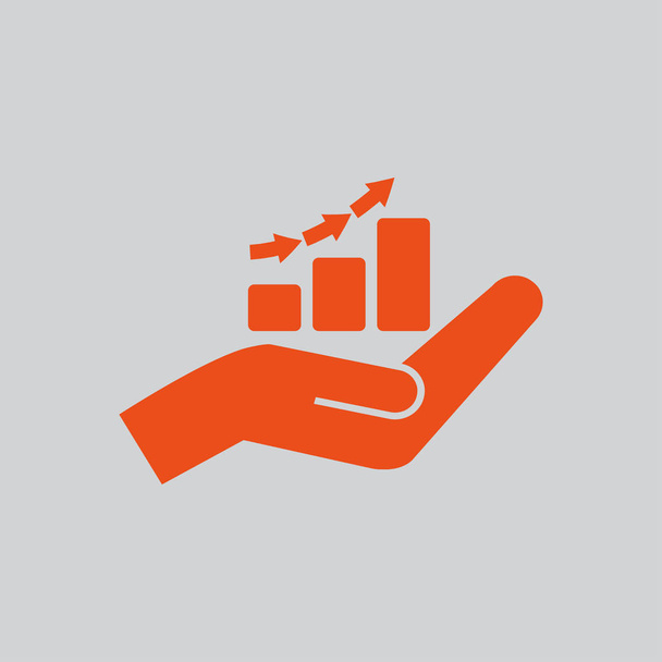 kéz- és profit ikon - Vektor, kép